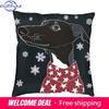 Luxury Greyhound Cushion Cover 40X40Cm Soft Whippet Sihthound Dog Pillow Case For Sofa Car Square Pillowcase Decoration