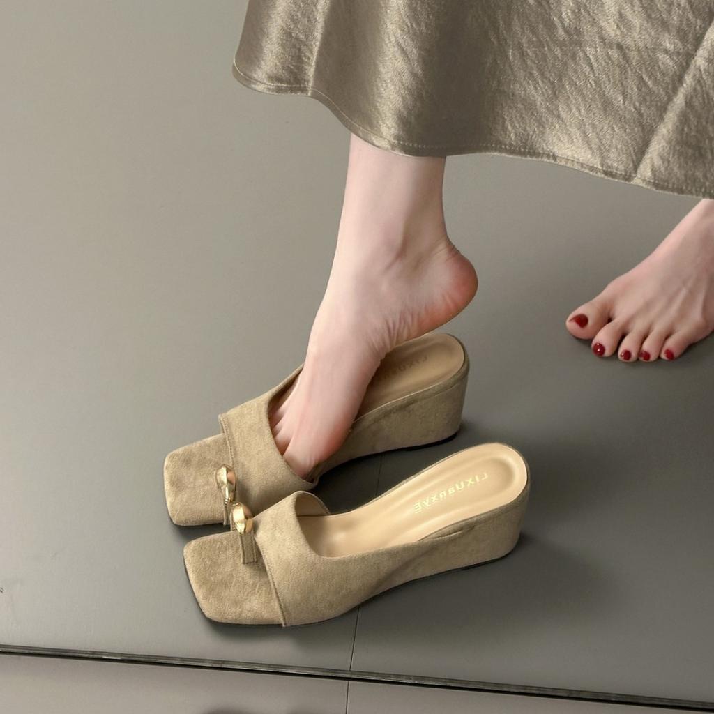 High-heeled Platform Flip-flops, New Style Women's Shoes, High Heels