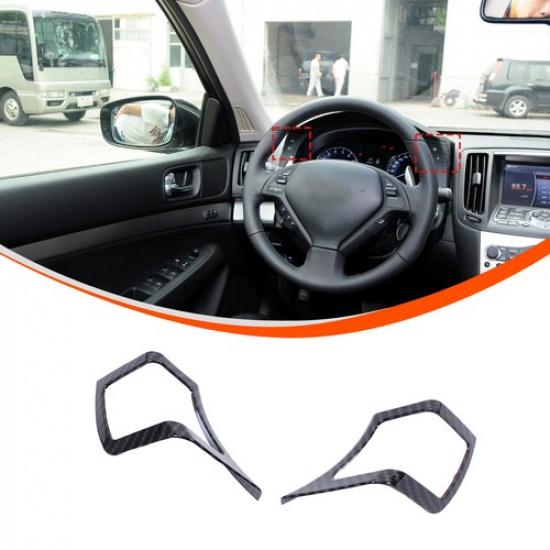 ABS Carbon Trument Dashboard Adjustment Trim For Infiniti G37 G25 G35 2007-13