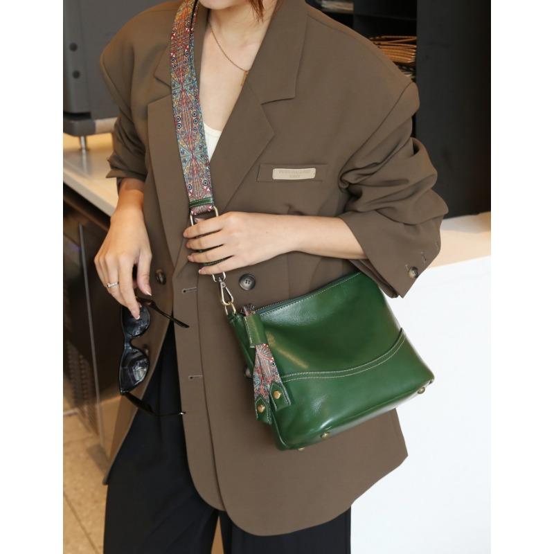 

Новая трендовая ретро-сумка кроссбоди из коровьей кожи растительного дубления высокого класса для повседневных поездок на работу, женская наплечная сумка