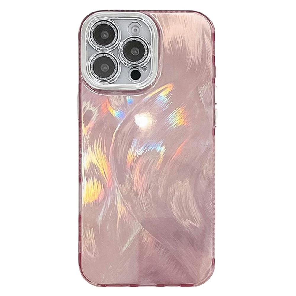 

Чехол для iPhone 16 Pro Max IMD Текстурированный ПК+ТПУ Чехол для телефона с блестящим кольцом Защита объектива G