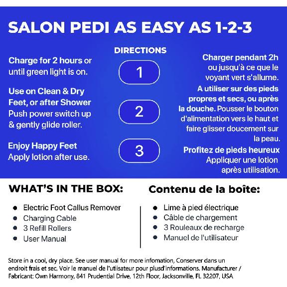 

Электрический набор для удаления мозолей с ног, Elmchee Перезаряжаемые средства для удаления мозолей 3 шлифовальные головки Водонепроницаемая пилка-скраб для ног, Профессиональные инструменты для педикюра 1 Count (Pack of 1) белый