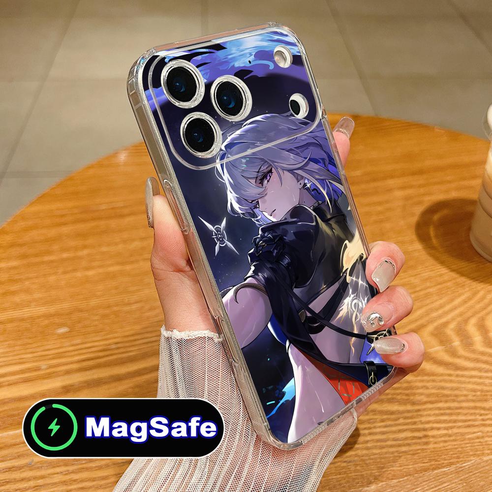 Wuthering Waves Galbrena Phone Case for iPhone 17 16 15 14 13 12 11 Air Pro Max Plus Mini Magsafe Clear Colorful Cover Luxury