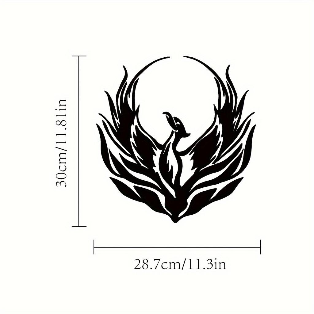 1pc Modern Phoenix Metal Wall Art Decor Home Gift Indoor Unique Halloween Christmas New Year