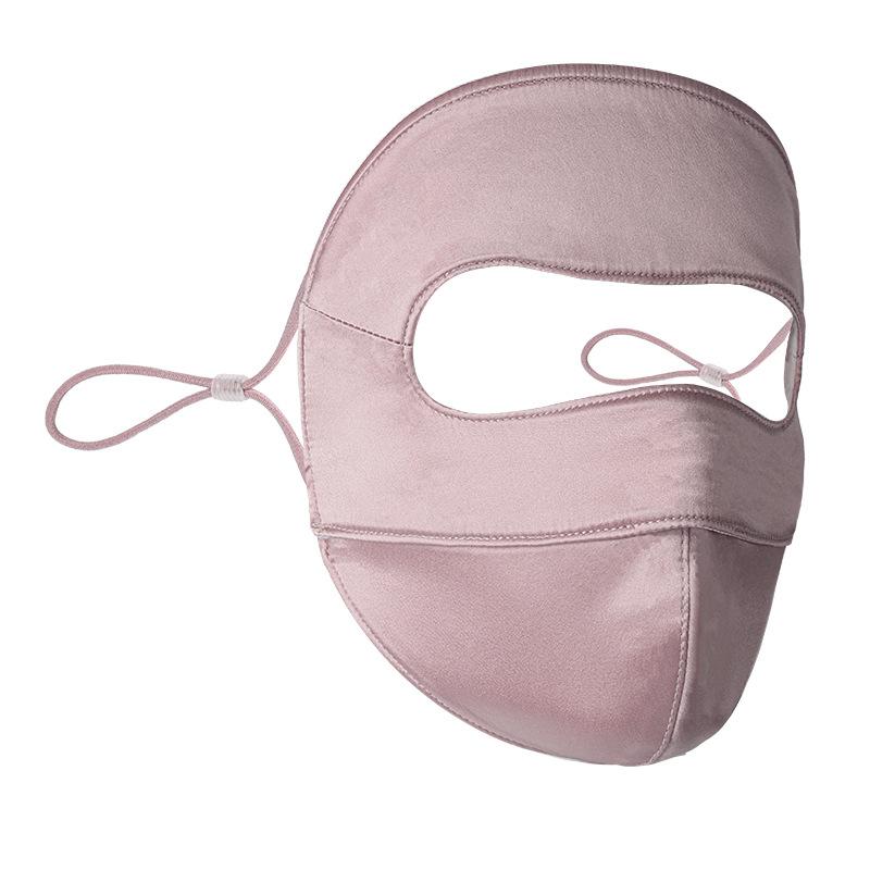Unisex Summer Double Layer 100% Silk Sun Protection Face Mask UV Protection 3D Breathable Face Cover Eye Corner Protection for Men and Women