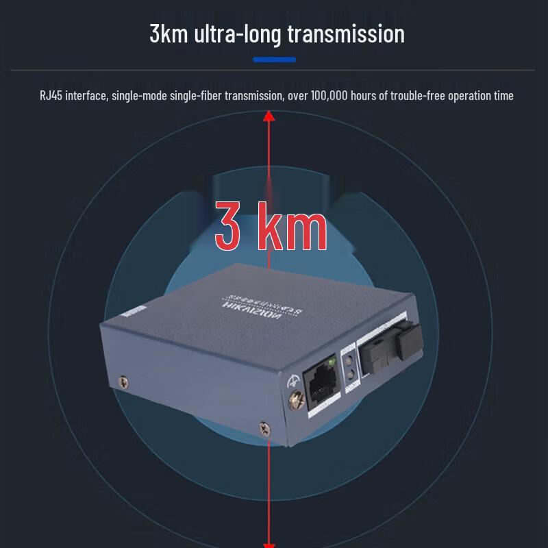 Hikvision 100M Jednovidový Jednovláknový Optický Prijímač CN zástrčka (adaptér súčasťou)