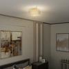 Ceiling lamp with acrylic lamp shade, metal, compatible with halogen and LED