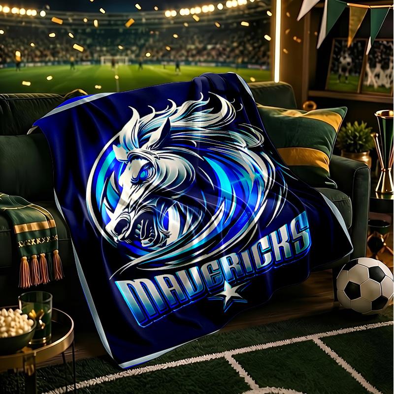 MAVERICKS BASKETBALL TEAM Blanket Lightweight Flannel Bedding Blanket Perfect for Travel, Camping, Living Rooms, Offices, Sofas, Fan Christmas Gift
