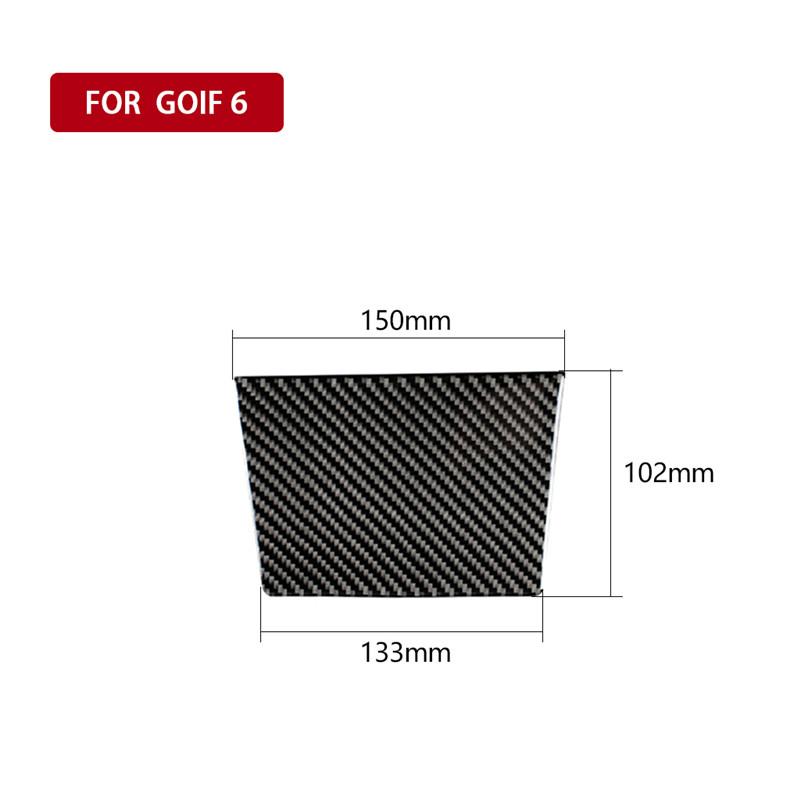 

for VW GOIF 6 08-12 GTI MK6 Car accessories carbon fiber Gear Panel shtray frame for Golf MK6 Interior decoration Car Sticker 5D