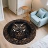 Vintage Pattern Owl,Round Area Rug,Carpet Rug for Living Room Bedroom Sofa Playroom Decor,Non-slip Floor Mat