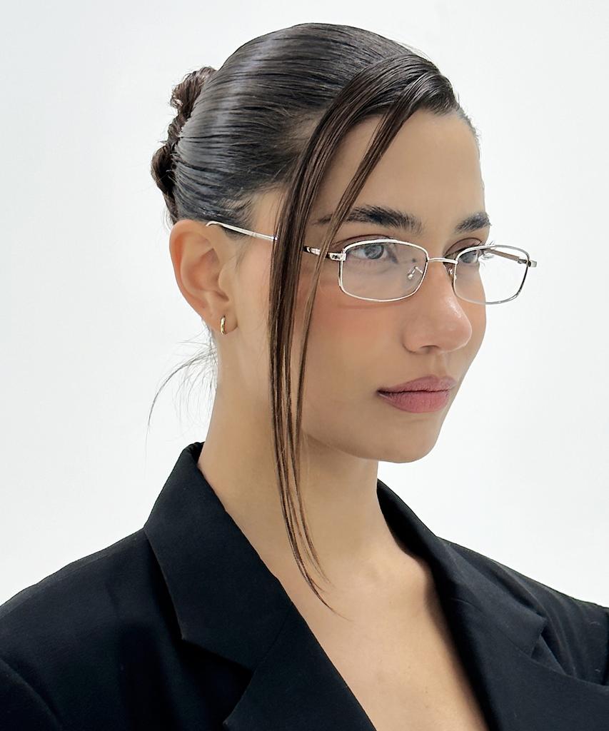MAISON MASTER Jisoo Silver Glass Glasses [Blue Light Blocking Lenses]