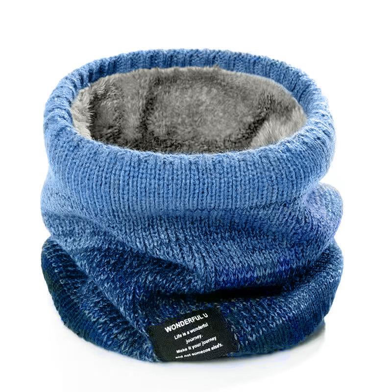 

Autumn and Winter Men and Women s Warm and All-matching Velvet and Thick Windproof Knitted Collar темно-синий/синий