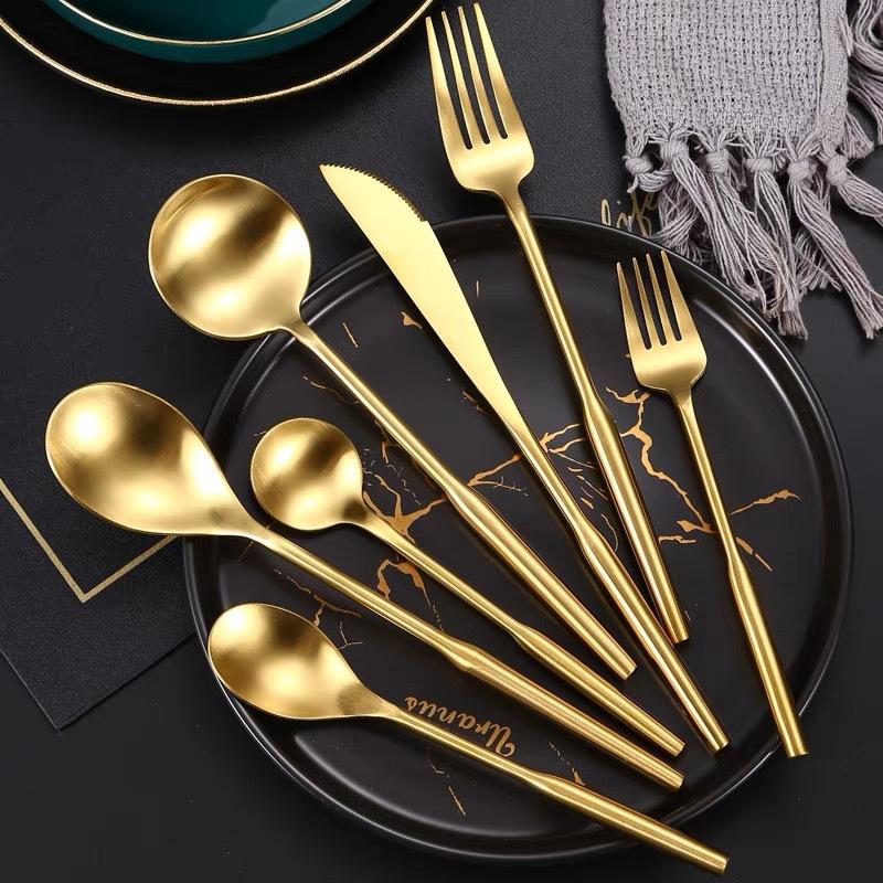 304 Stainless Steel Western Food Steak Knife and Fork European Chopsticks Spoon Household Rice Spoon Dessert Coffee Spoon Tableware