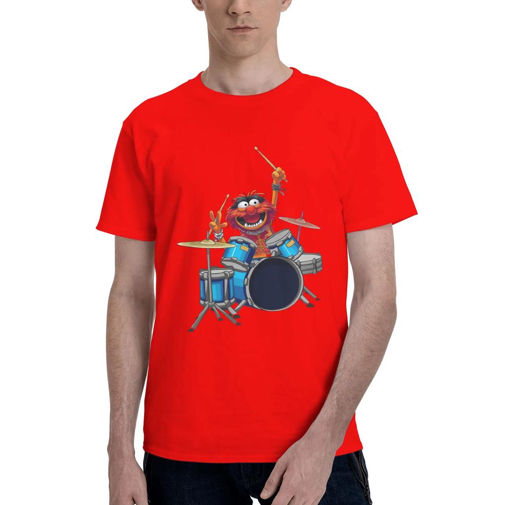 Animal Drummer The Muppets Show Men TShirt Oversized T Shirts Mens ONeck Cotton Tees Short Summer Male