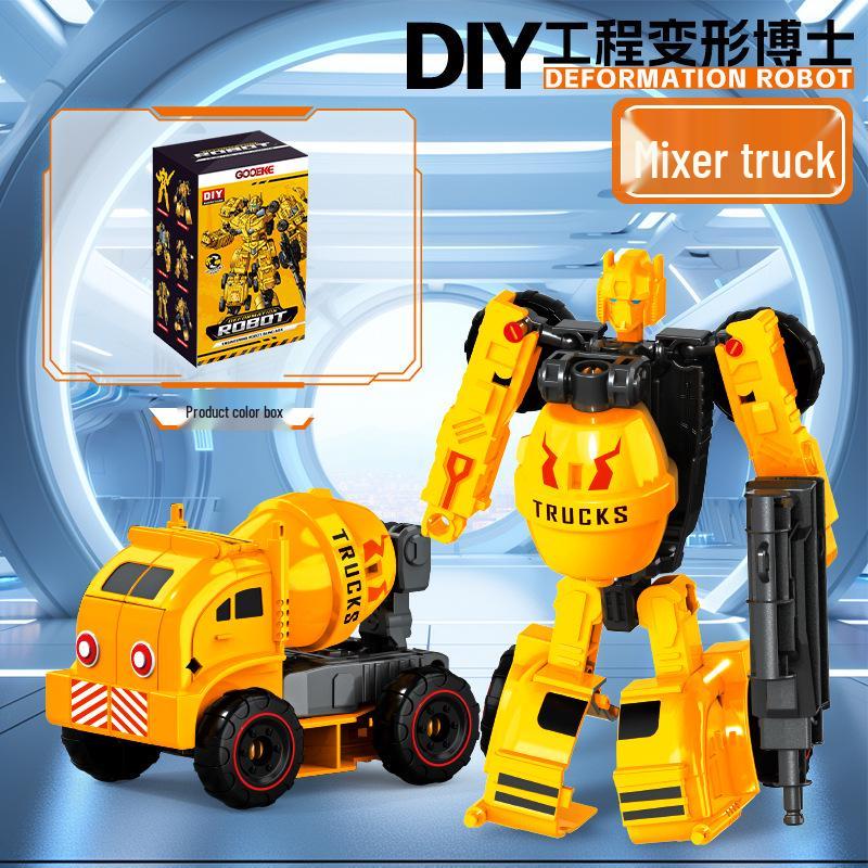 

Детская игрушка-трансформер, инженерная машина: Инерционный экскаватор, деформируемая модель автомобиля