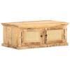 Coffee Table 90 X 50 X 35 Cm Solid Mango Wood and Natural Wicker