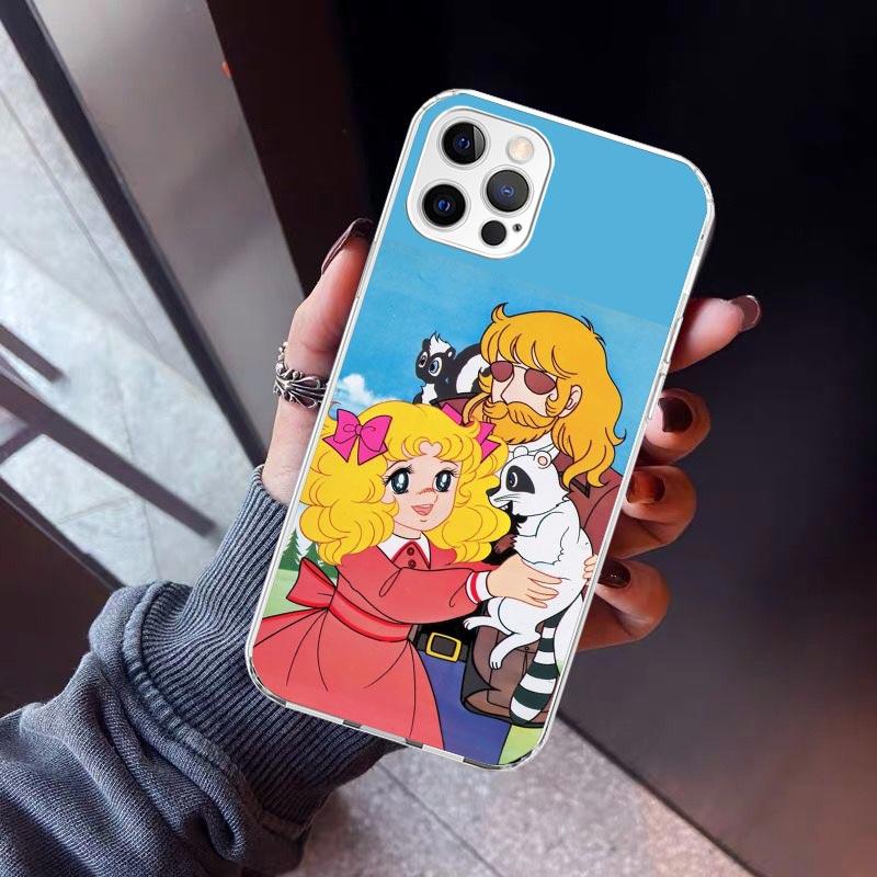 Candy 90s Anime Phone Case For iPhone 17 Air 11 13 Mini 14 15 Plus 16 12 Pro Max 16E SE 7 8 Pattern Soft TPU Back Cover  17 Air