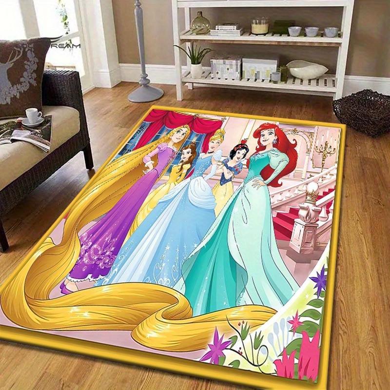 

1pc Disney Princess Pattern Area Rug Soft Flannel Floor Mat for Living Room, Bedroom, Kitchen, Sofa Coffee Table Floor Mat, Machine Washable 60cm by 90cm