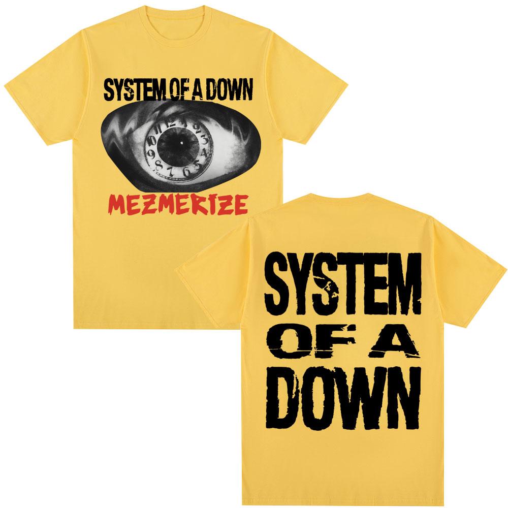 Rock Band System of A Down Mezmerize Musikalbum T-Shirt Herren Damen Hip Hop Gothic Vintage T-Shirts Übergroße Baumwoll-Freizeit-Tees