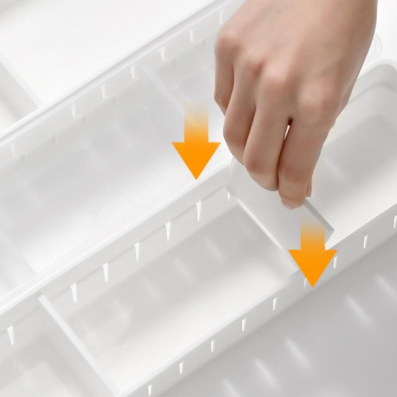 Divided Jewelry Sundries Storage Boxes Plastic Drawer Organization Box Home Kitchen Utensils Spoons Forks Storage Containers