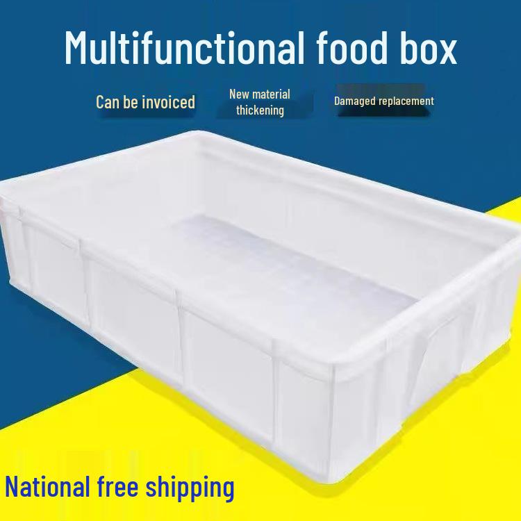 Popular Thickened Plastic Turnover Box: White Square Tray Turtle Breeding Basin with Free Shipping
