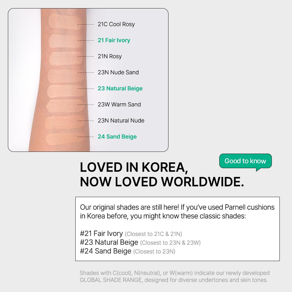 Parnell Cicamanu Serum Cushion with Refill SPF 45 PA++ 15g*2EA