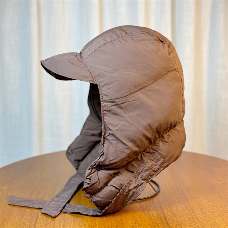 

Водонепроницаемая и снегозащитная пуховая шапка для женщин на осень и зиму, с плюшевой подкладкой и уплотнением для сохранения тепла и защиты ушей, шапка-ушанка для мужчин one size