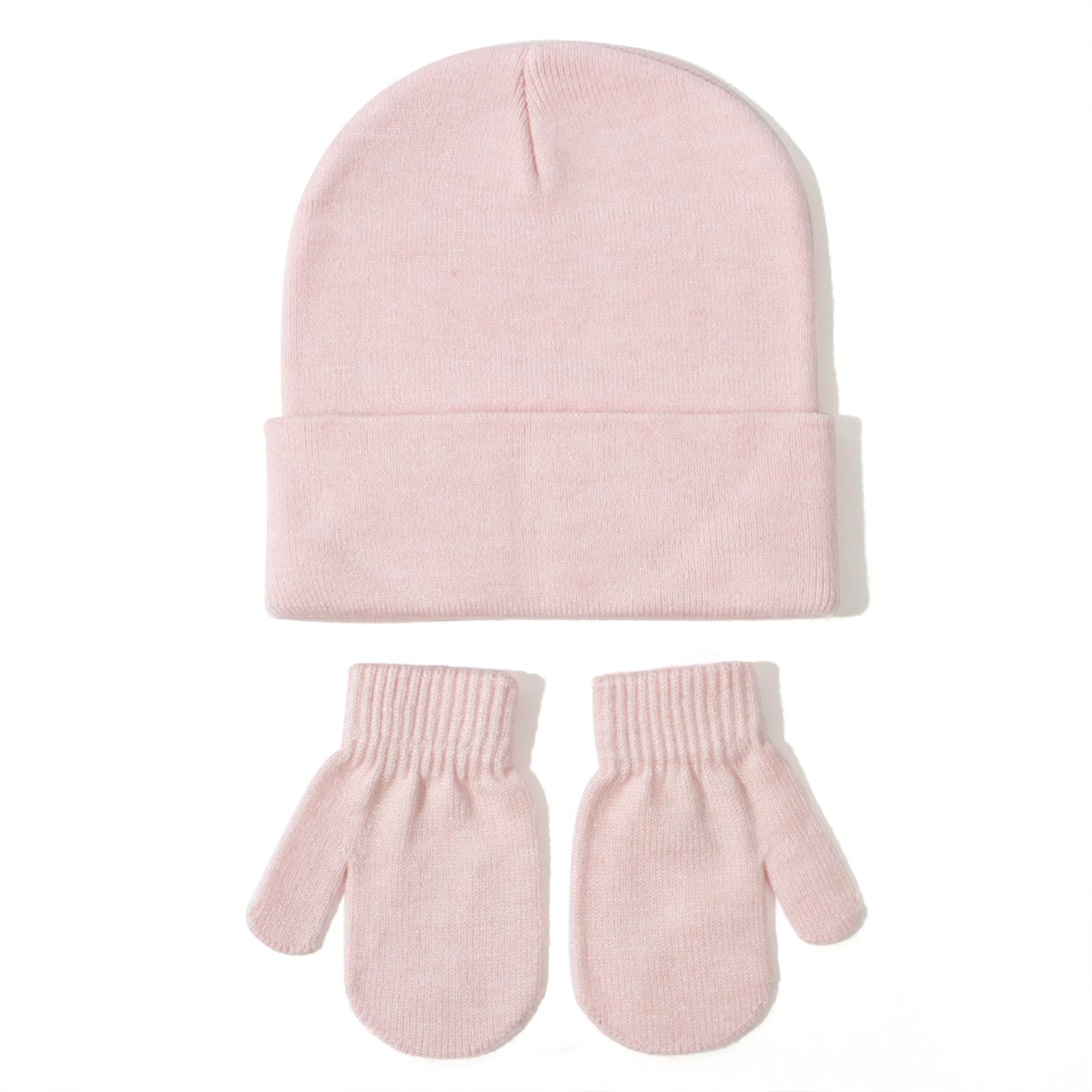 New Cool Autumn Winter Warm Cute Baby Hat Cap Glove Set Kids Kawaii Knitted Beanies Hat Cap For Boy Girl 0-5 Years Old S For 0-1 years old