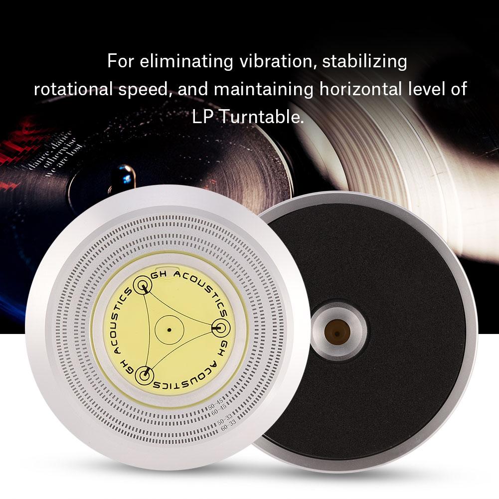 50  60Hz Bubble Level Speed Detection Turntable LP Vinyl Disc Record Stabilizer Clamp