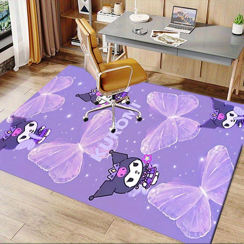 Office Rug Kuromi, Fairy Anti-Slip Rug, Machine Washable for Living Room, Bedroom, Office, Multiple Sizes, Bedroom Mat, Decorative Mat, Durable Mat, L