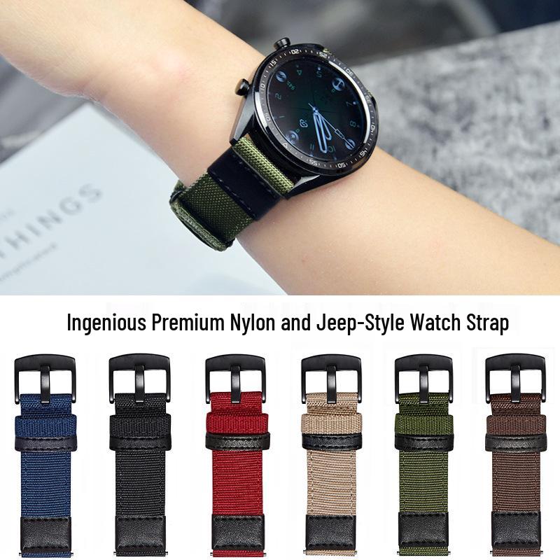 Trendy Nylon Sport Strap for Huawei GT3, Honor GS Pro, Samsung Watches