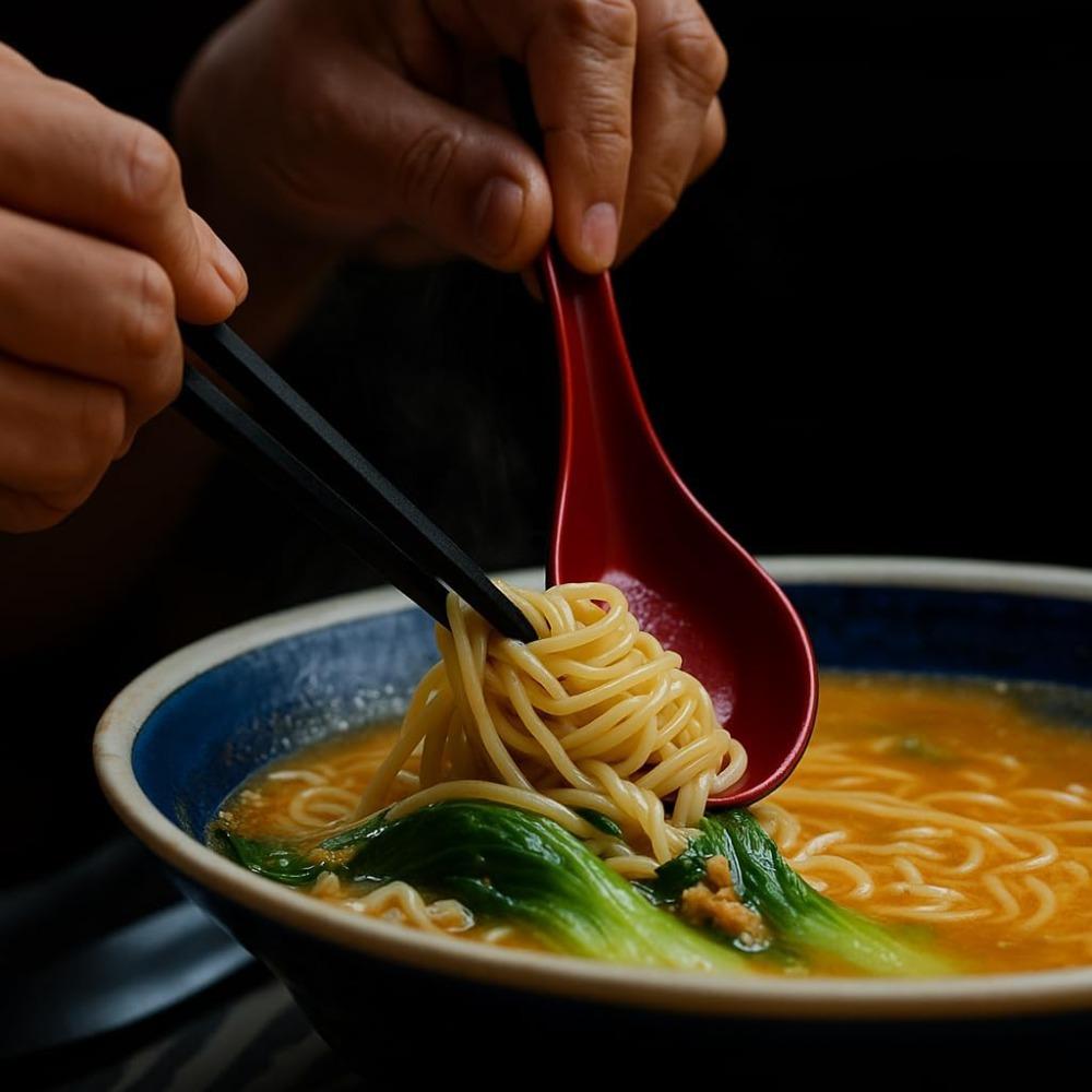 2pcs Japanese Style Ramen Spoon Simulated Ceramic Porridge Spoon  Restaurant