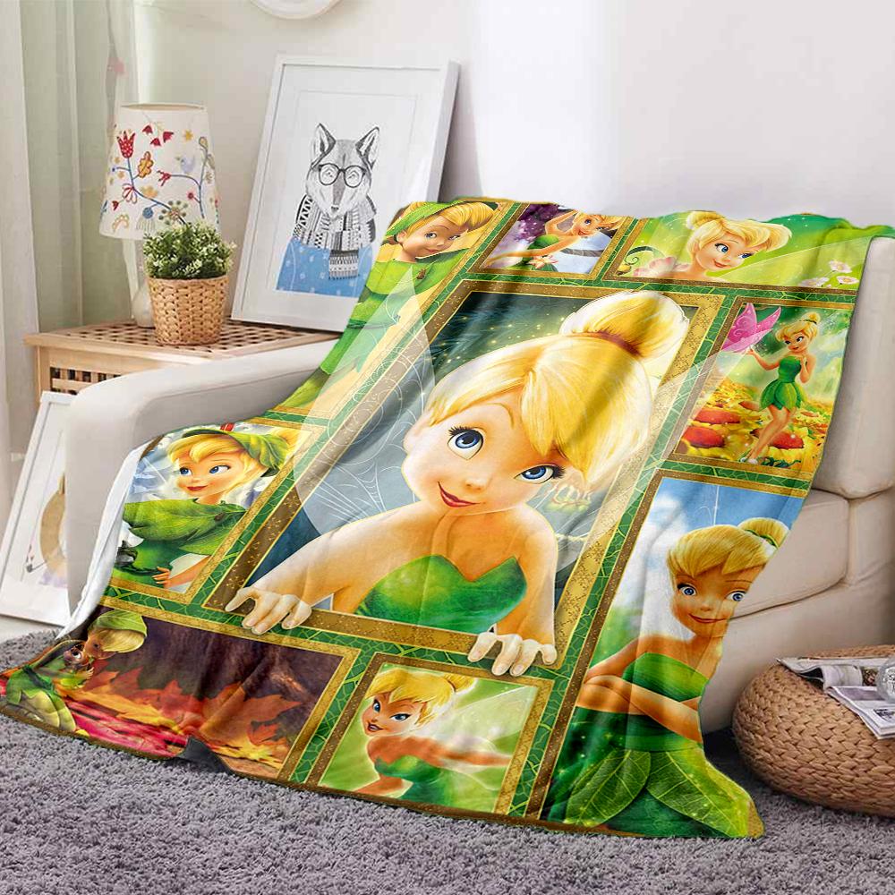1Pc Tinkerbell'S Garden Blanket Soft And Comfortable Casual Warm Camping Travel Christmas Halloween Xmas Gift M924552