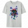 Colorful Mushrooms TShirt Rave Hippie Festival Magic Trippy Shirt Psychedelic Party Nature Plants Forest Tee Men Cotton Shirt