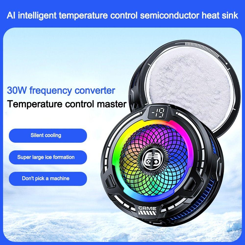 Back-clip Magnetic Cooling Fan 3-Speed Adjustable Mobile Phone Cooler  for Gaming Live Streams