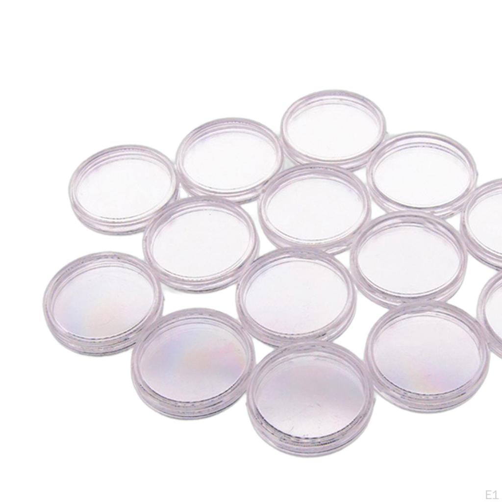100Pcs Clear Coin Capsules,Coin Holders 20 Mm for Collection Supplies Collectors Silver