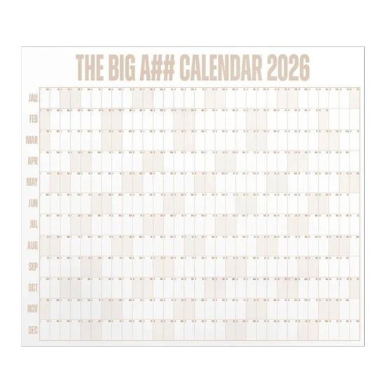 Großer trocken abwischbarer Wandkalender Jan. 2026 - Dez.. Jahresplaner 2026 (12 Monate) – Riesiges Whiteboard – Zeitplan