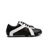 Red German training shoes women's 2025 new leather square head color matching zebra shoes casual sports Forrest Gump shoes