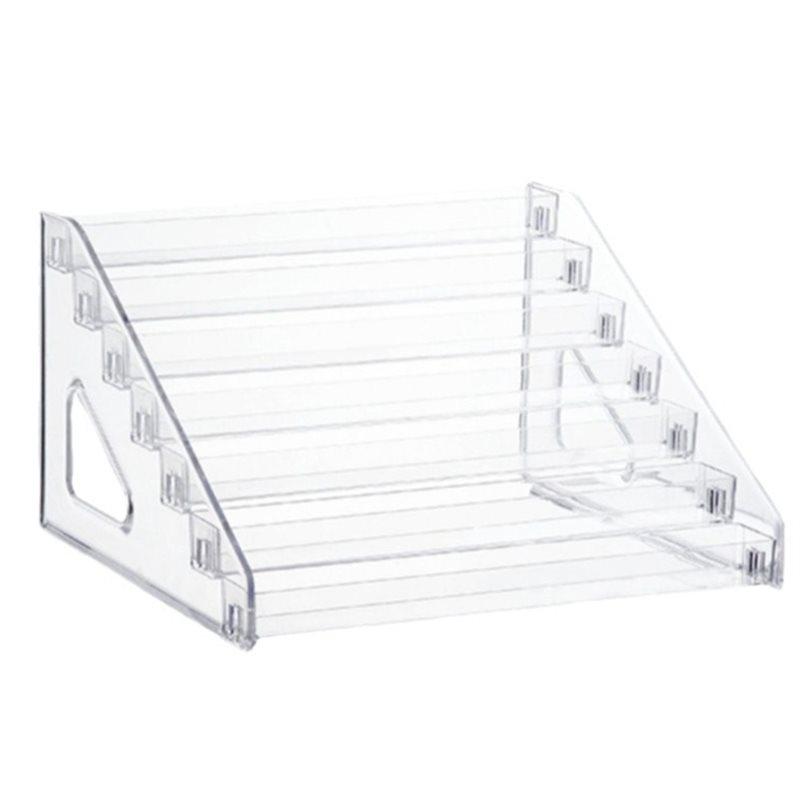 A84E - Для парфюмерии, , кексов и многого другого, совместимая 7-уровневая подставка-витрина с ограждениями для домашнего хранения