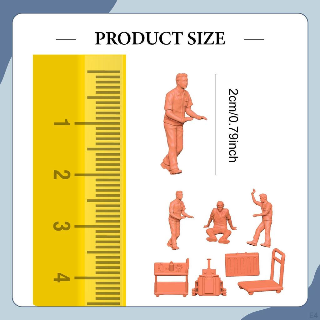 Miniature People Figurines Repairman Scene for Fariy Garden Decoration Photo Props Resin