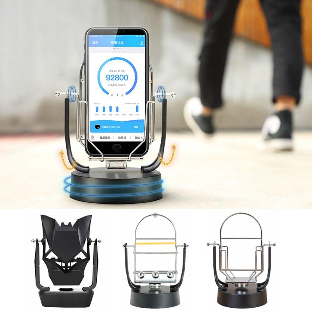 Plastic Phone Swing Device Automatic Silent Operation Phone Shake Wiggler USB/Batteries Step Rocker Phone Holder