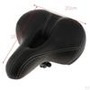 Bicycle Saddle With Dual Spring Shock Absorbing Leather Bike Seat
