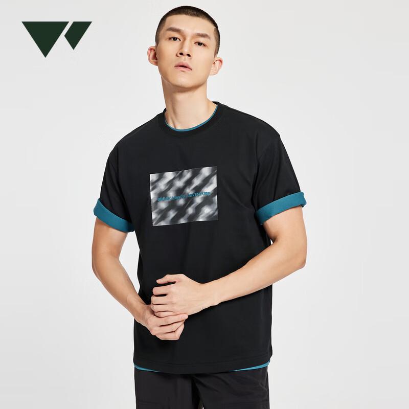 

SEPTWOLVES Unisex Loose Fit Round Neck Printed Breathable Short Sleeve T-Shirt S 165