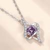 Hot Selling Stylish S925 Silver Rhodium-Plated Waterdrop Shape Pendant Necklace Zircon Trendy for Weddings Parties for Gift