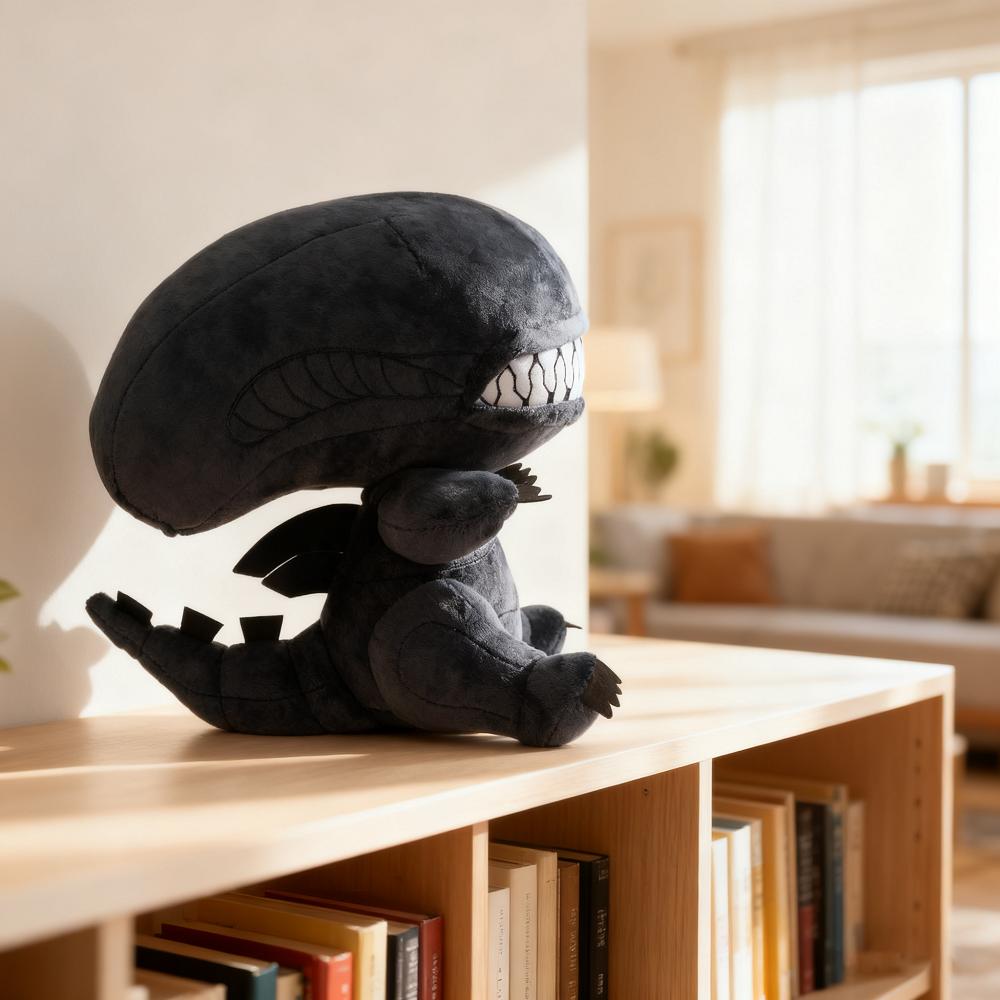 Cute Alien Xenomorph Plush Toy Soft Stuffed Animal Doll Plushie Throw Pillows Special Gift For Kids Kawaii Room Decoration Toy