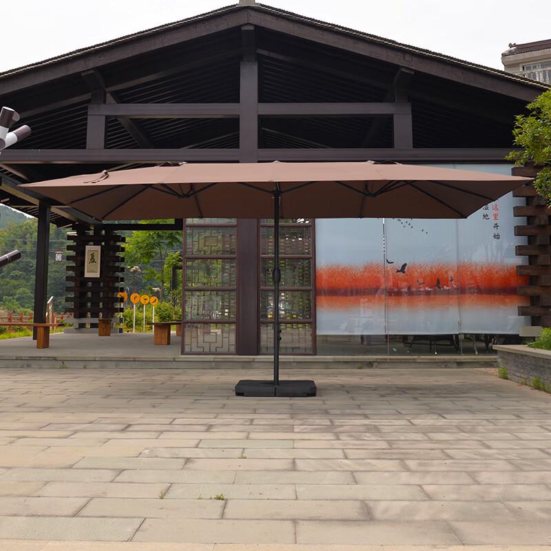 Guarda-sol retangular Yushiyi 2,7 x 4,6 m para pátio externo