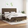 3137424 vidaXL Divan Bed with Mattress Dark Brown 200x200 Cm