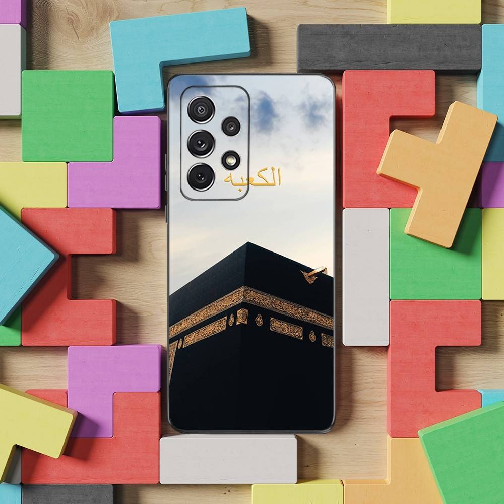 Moslem Art Kaaba Case For Samsung S23,S25,S20,S10,S9,S21,S24,S22,Ultra,FE,Plus,Lite,Soft Silicone Black