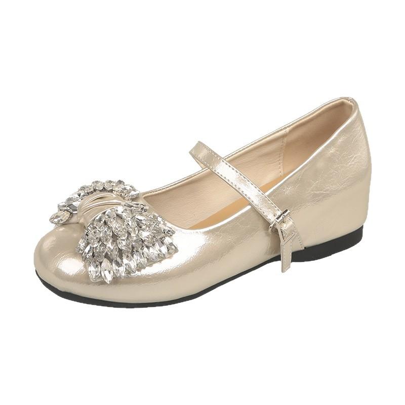 French rhinestone bow Mary Jane shoes women's 2025 new beautiful ballet shoes evening gentle shallow mouth single shoes