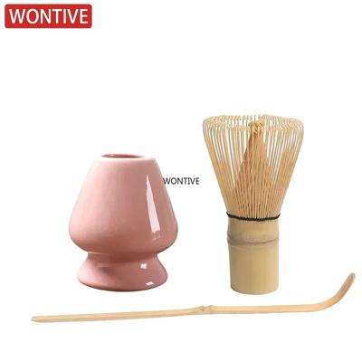 3-teiliges/Set Matcha-Set Bambusbesen Teelöffel Keramikschale Traditionelle Teesets Heimteezubereitungswerkzeuge Zubehör Geburtstagsgeschenke